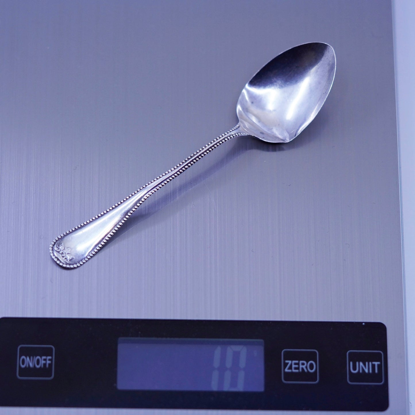Vintage Sterling 925 silver handmade spoon, stamped Sterling