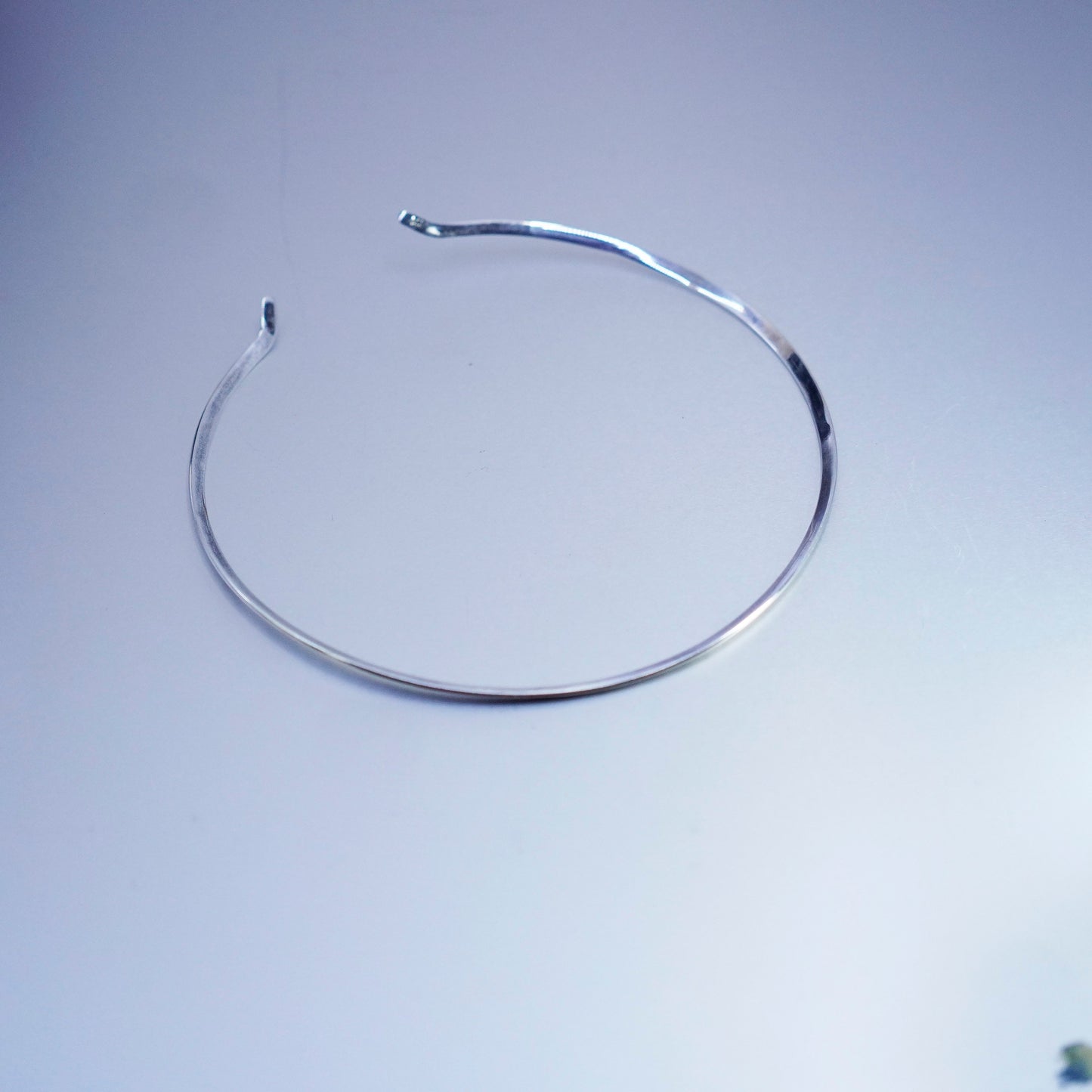 12”, vintage Sterling 925 silver handmade choker collar necklace
