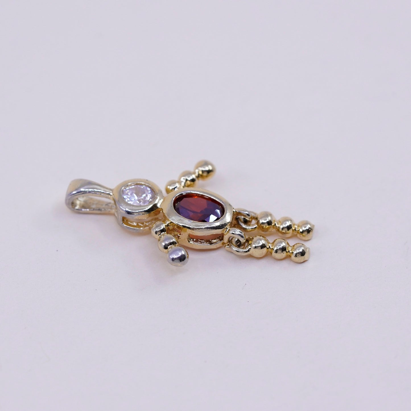 vermeil gold filled sterling 925 silver birthstone pendant ruby boy charm