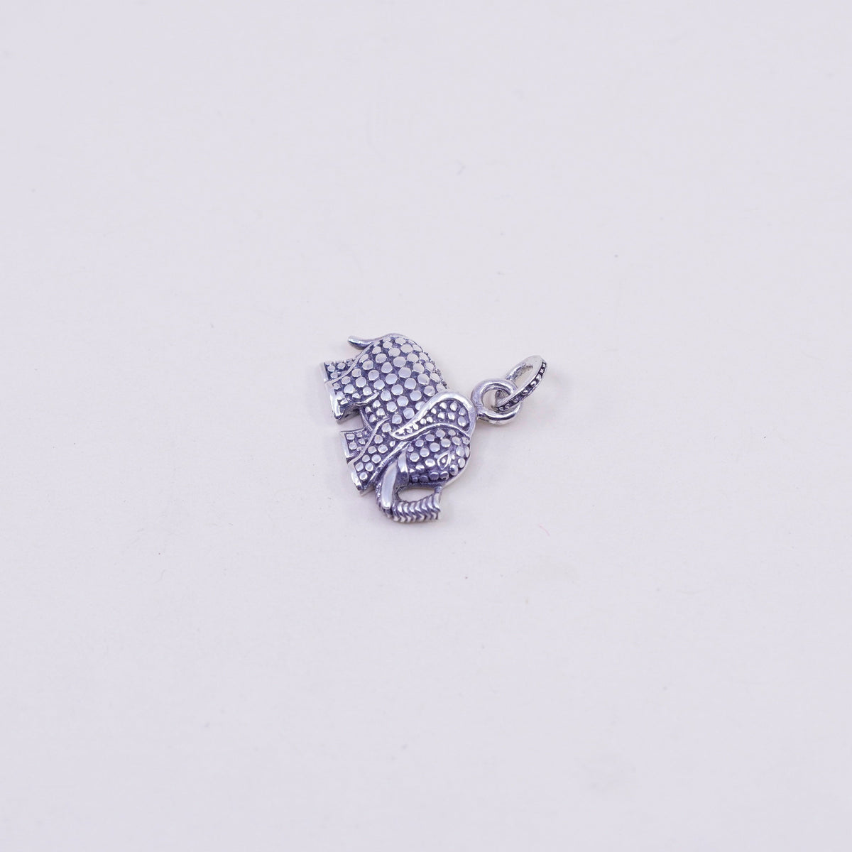 Vintage Sterling silver handmade pendant, 925 Elephant charm