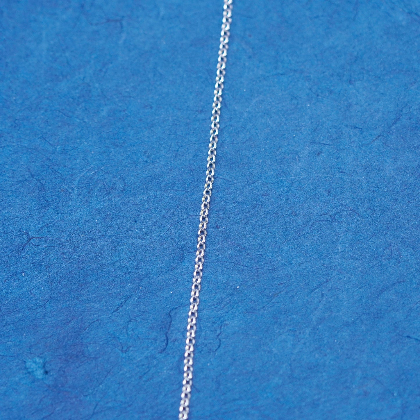 18”, 1mm, vintage Sterling silver necklace, 925 circle chain