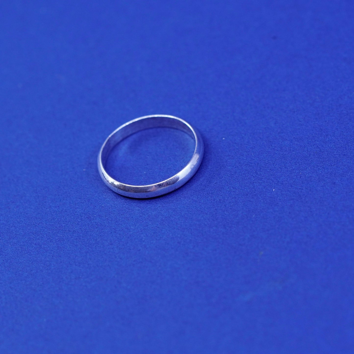Size 7.5, vintage Sterling silver handmade ring, 925 wedding band