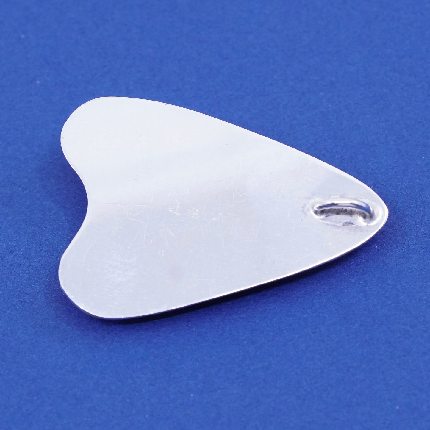 Vintage Sterling silver handmade pendant, 925 with teardrop lapis lazuli