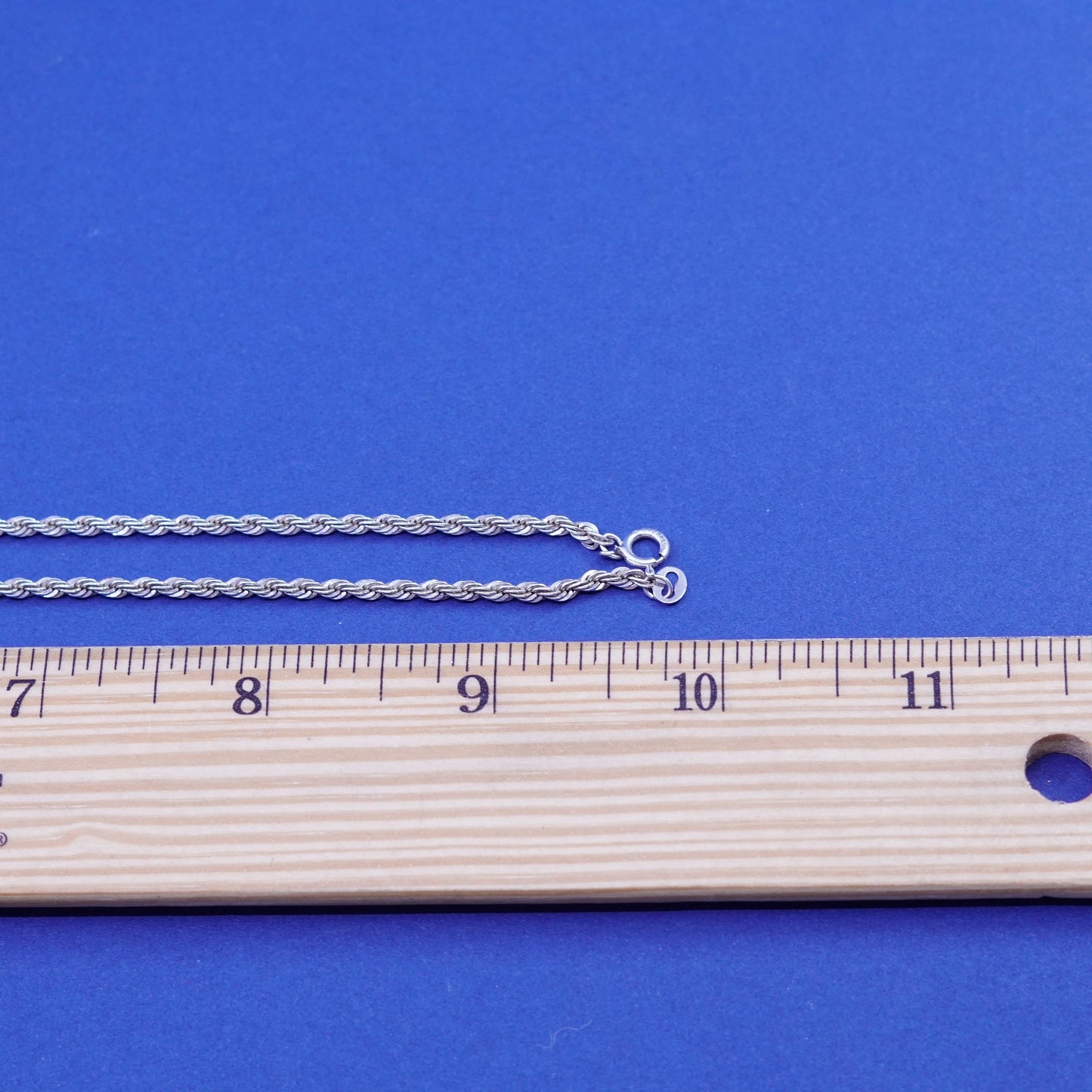 20”, 2mm, vintage Sterling silver handmade necklace, 925 French rope chain