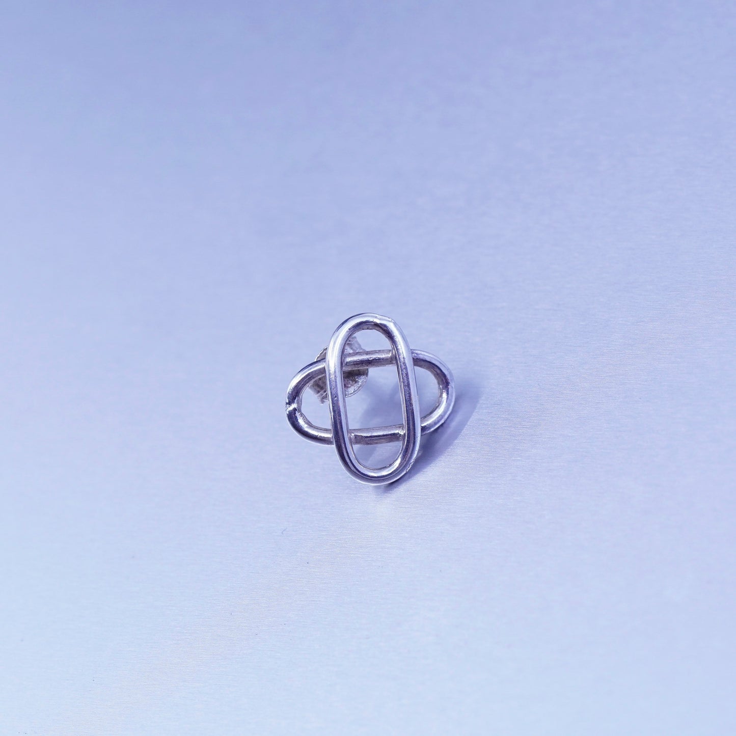 Vintage Sterling 925 silver handmade earrings, Irish Celtic knot studs