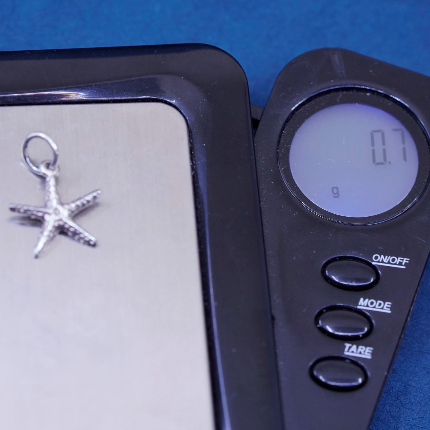 Vintage Sterling silver handmade pendant, 925 starfish charm