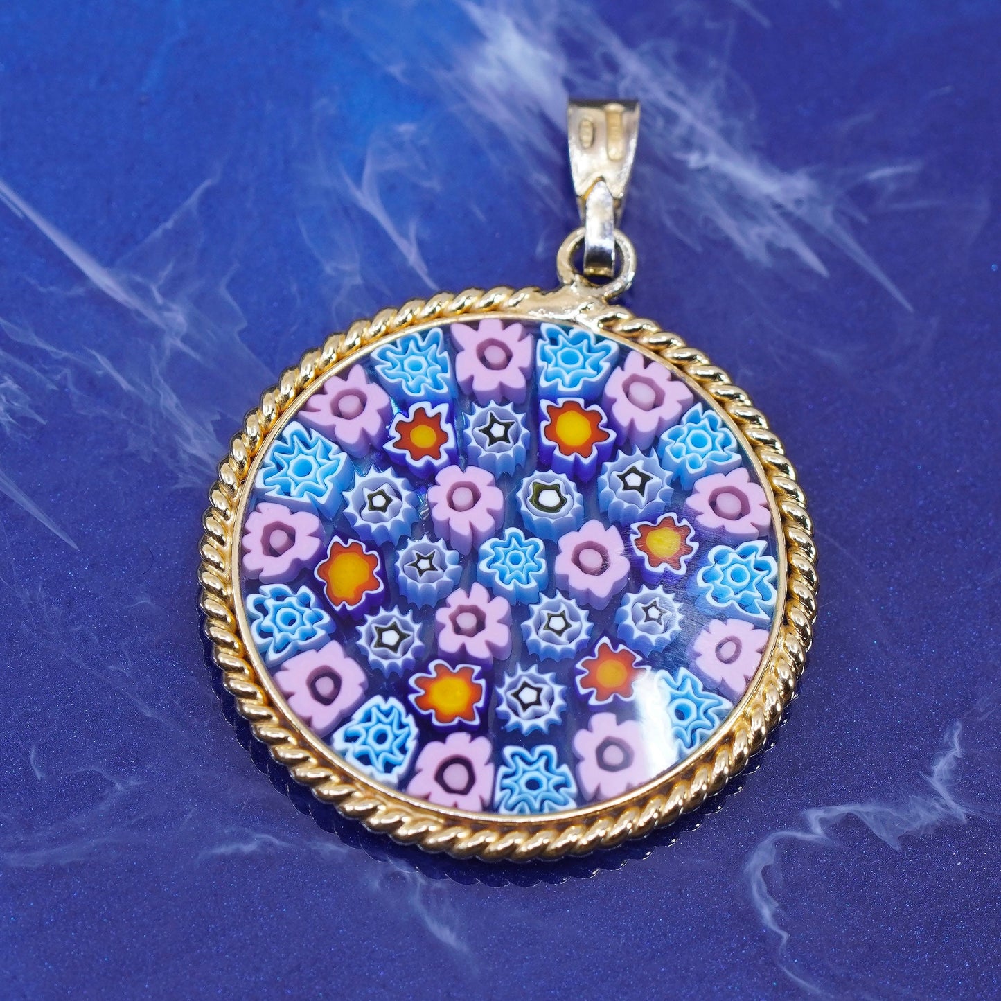 vermeil gold over handmade sterling 925 silver tag pendant multiciori pendant