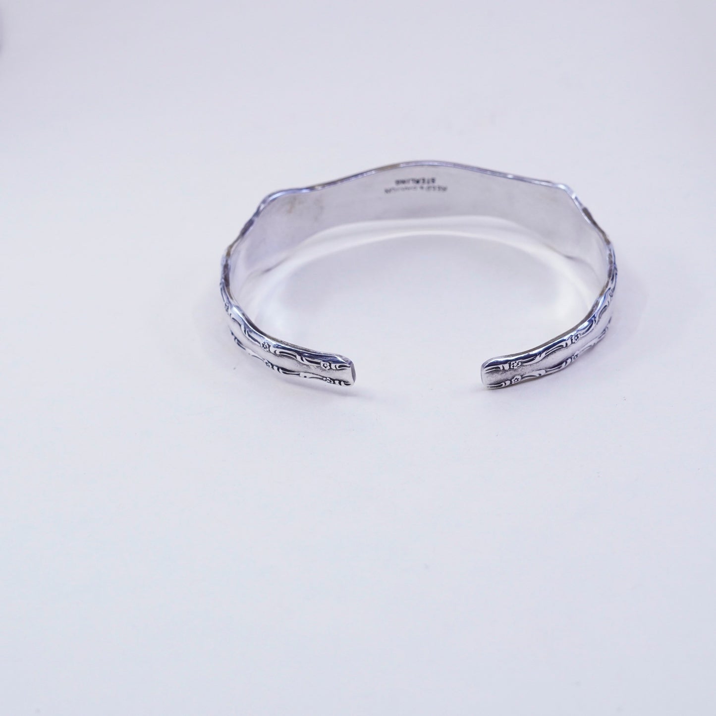 6.75”, Vintage Reed & Barton Sterling silver Handmade spoon bracelet, 925 cuff