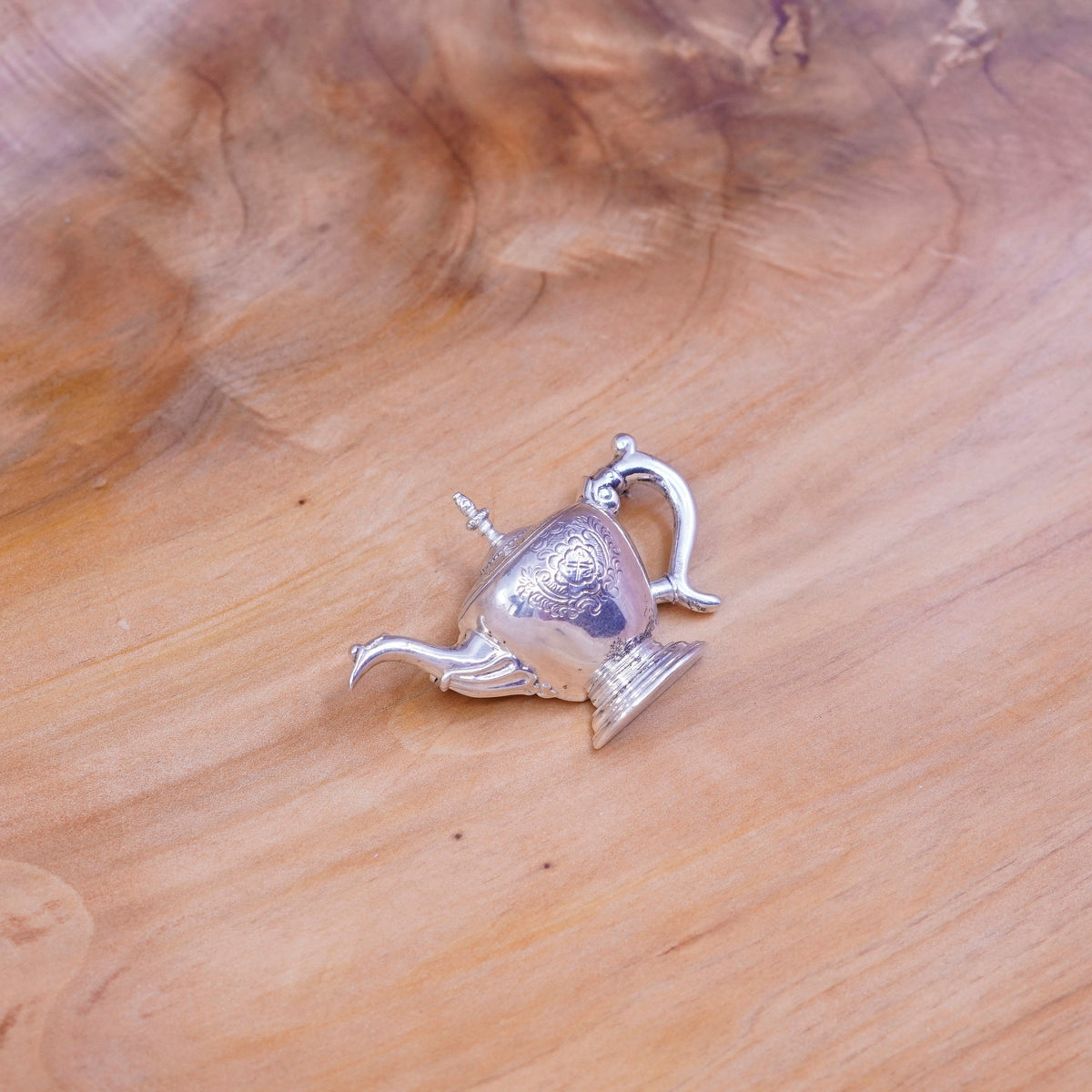Vintage MFA museum sterling 925 silver Victorian Teapot pendant brooch