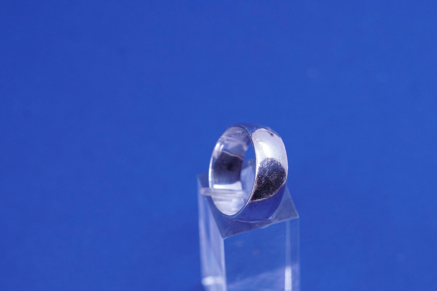 Size 8.5, vintage Sterling silver handmade ring, wide 925 band