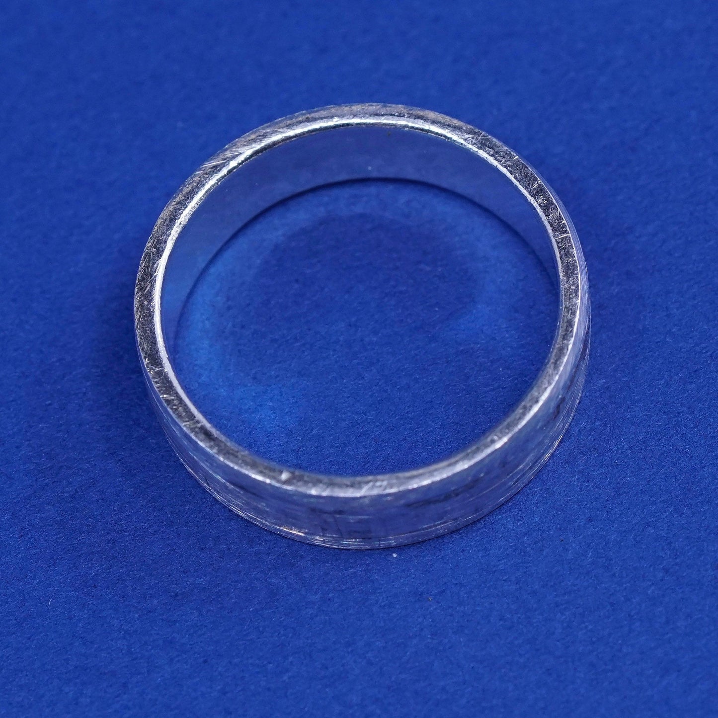Size 9, vintage Sterling silver handmade band, 925 embossed “love” band