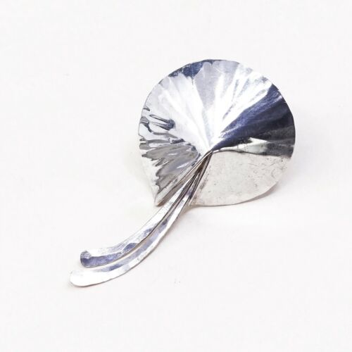 Vtg Modern Sterling 925 Silver Handmade Screw Back Earrings, Stamped Sterling