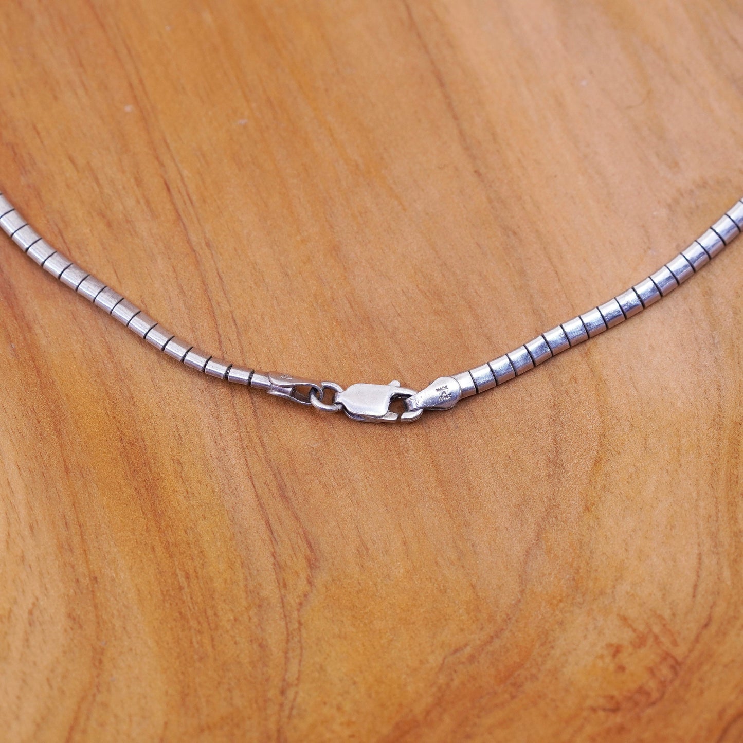 18”, 3mm, vintage Italy Sterling silver omega chain, Italy 925 necklace