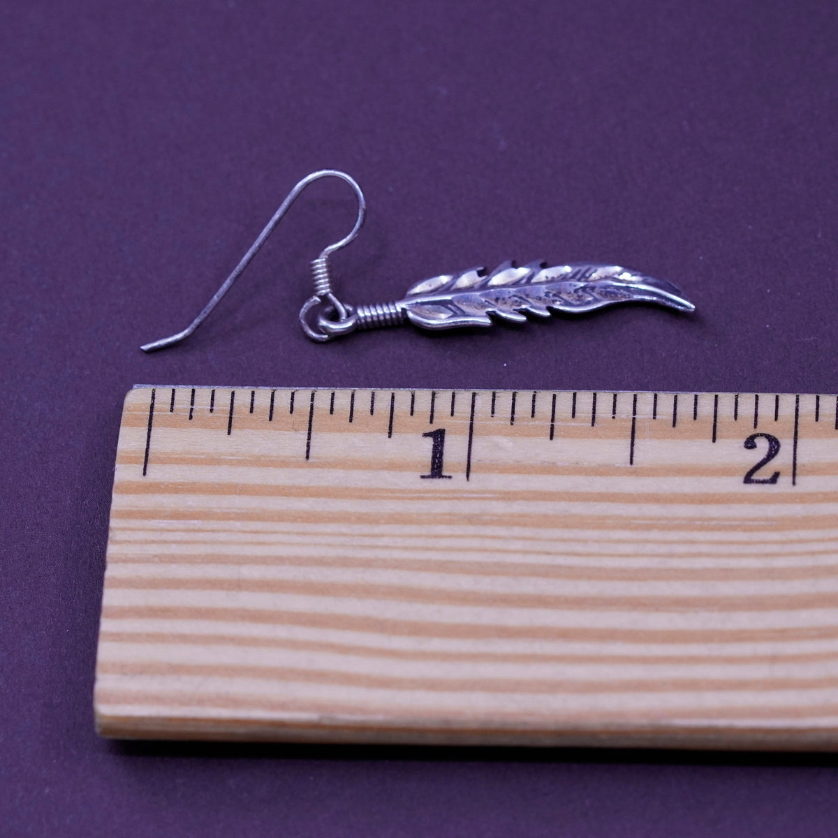 Navajo Native American Sheila Tso Masha Sterling 925 silver earrings feather