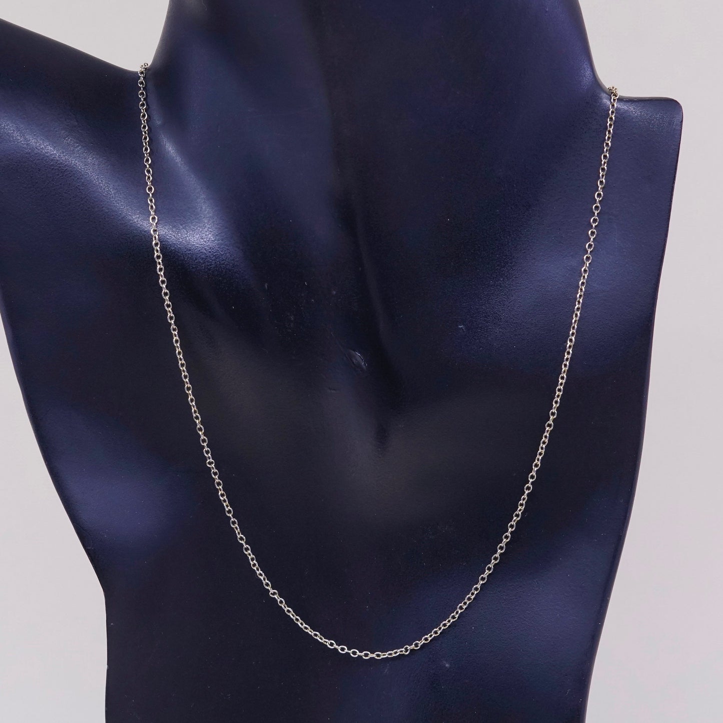 18”, 1mm, vintage vermeil gold over Sterling silver necklace, 925 circle chain
