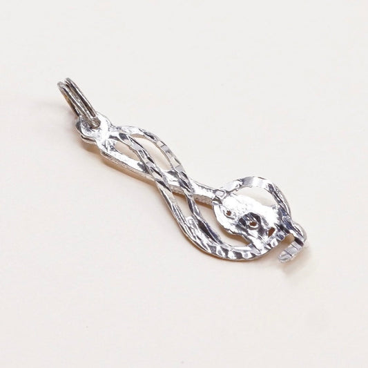 VTG sterling silver handmade pendant, 925 music note, melody charm