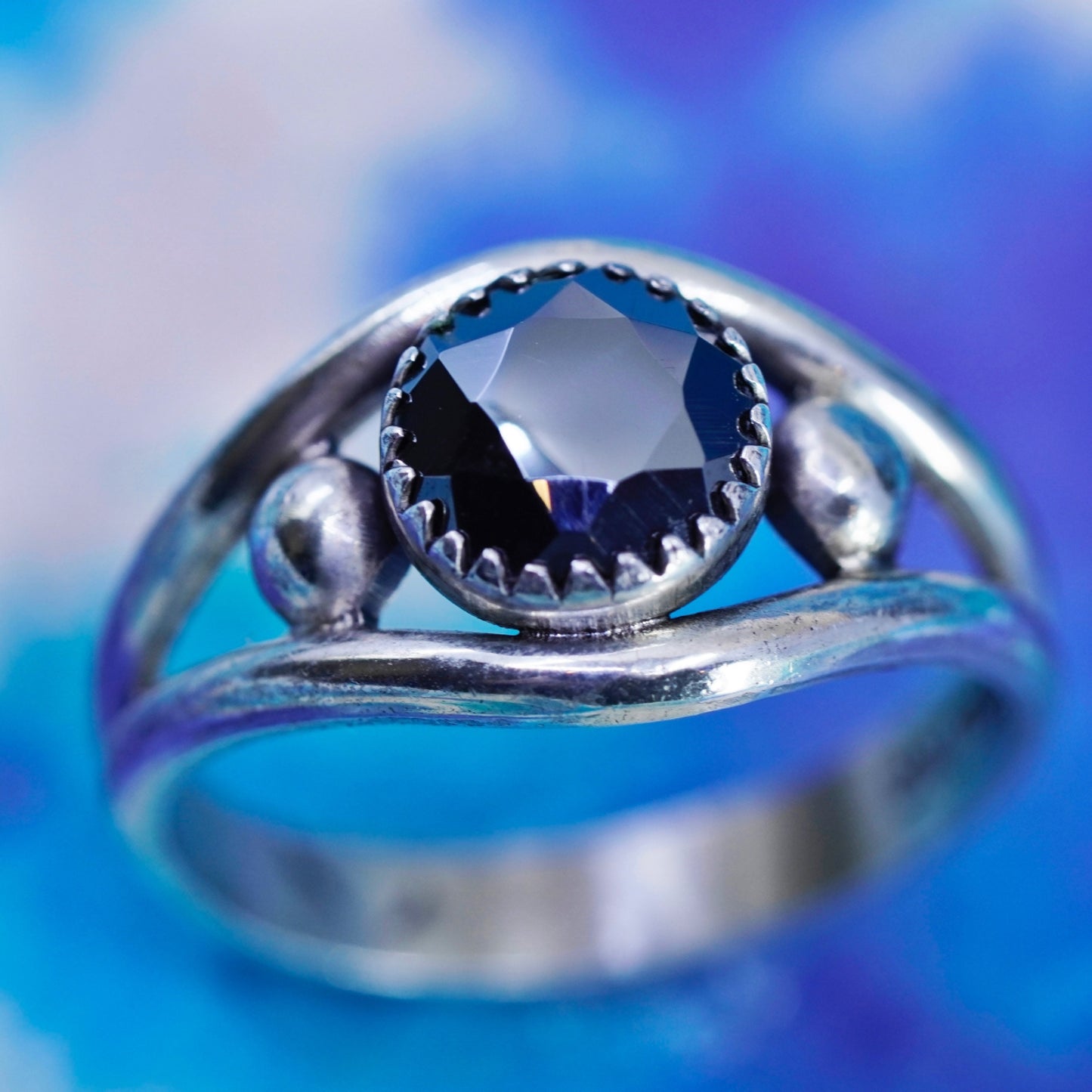Size 6.5, Wheeler Jewelry Co Sterling 925 silver ring hematite, Native American