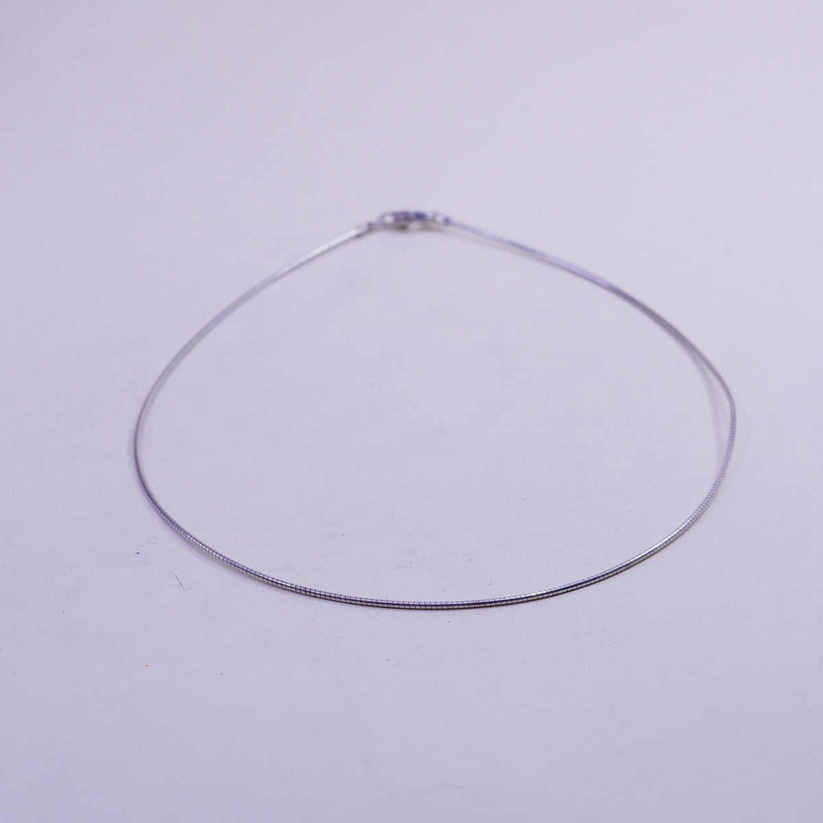 16”, 1mm, Vintage sterling silver snake chain, Italy 925 necklace