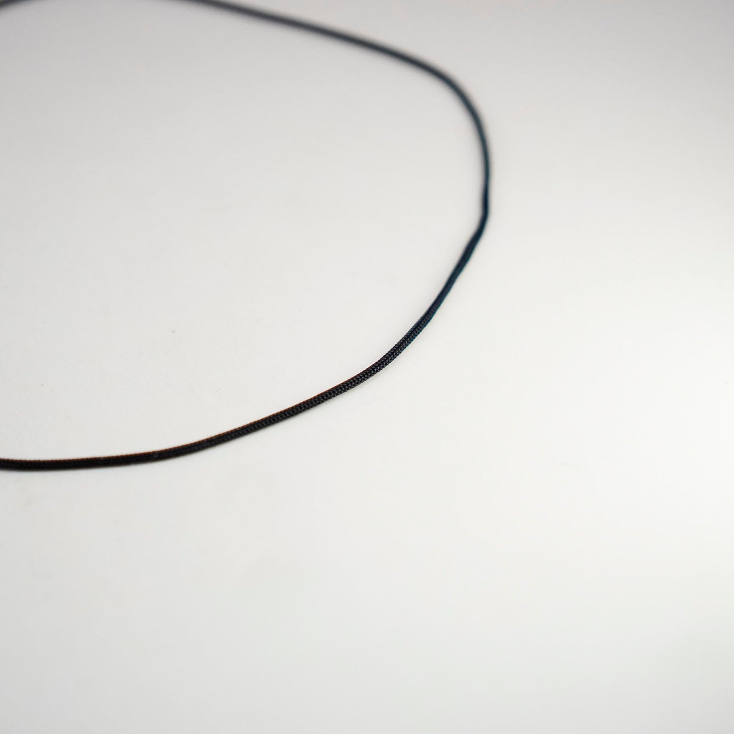 17”, vintage Sterling 925 Silver Clasp W/ black silk Necklace