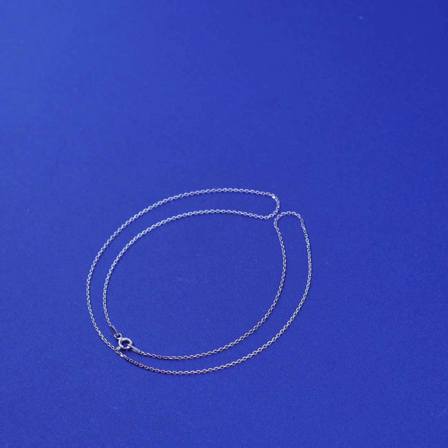 18”, 1mm, vintage Sterling silver handmade necklace, 925 circle chain