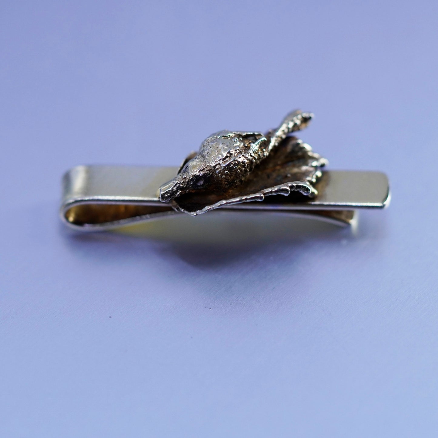 vtg BRDR B BJORKLUND vermeil gold over Sterling 925 silver handmade tie clip