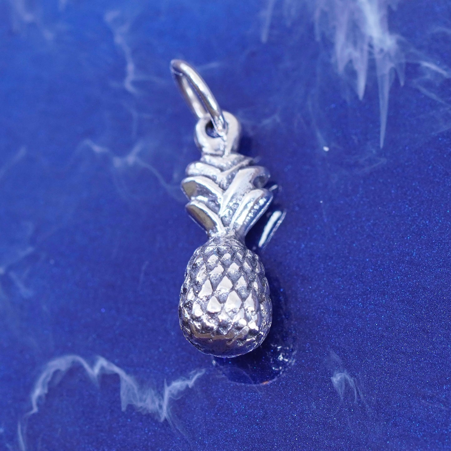 Vintage Sterling silver handmade pendant, 925 pineapple charm