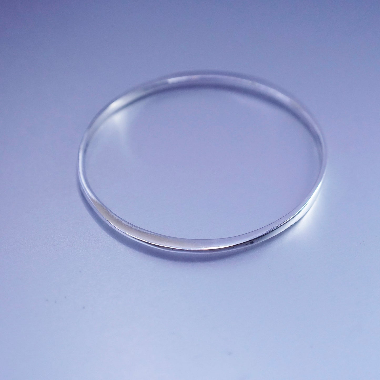 8.25”, Vintage Sterling 925 silver handmade bracelet, hammered bangle