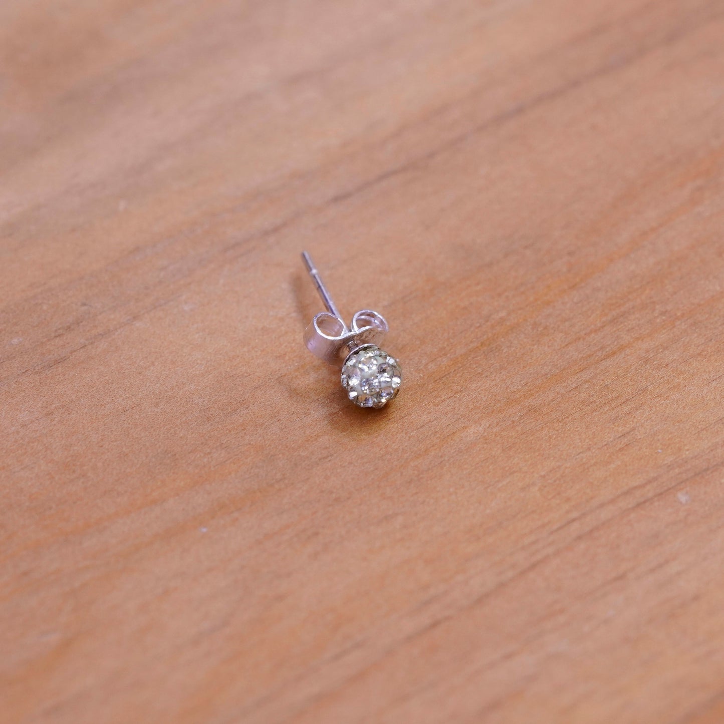 Vintage Sterling 925 silver cluster Cz studs, Swarovski earrings