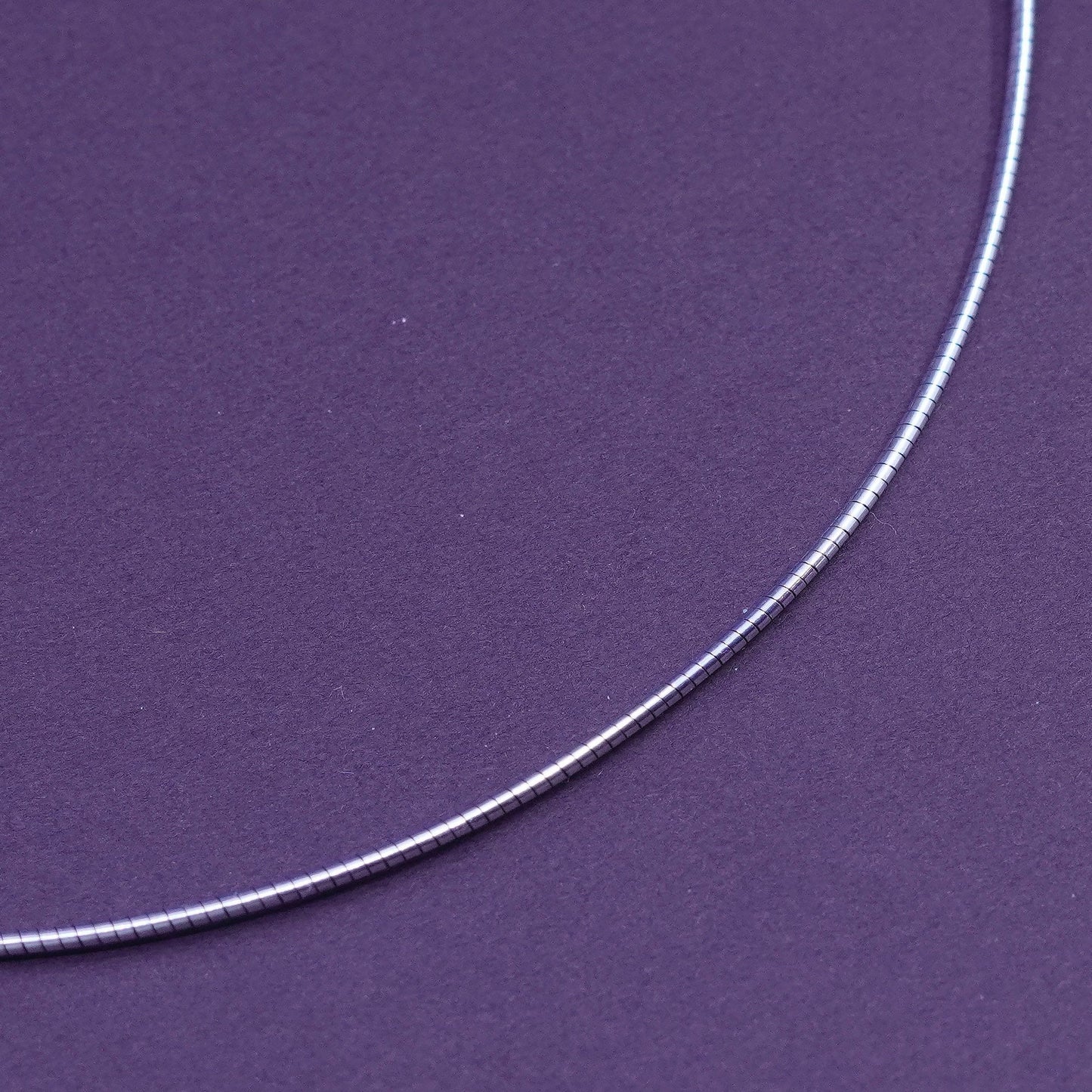 16”, 1mm, vintage sterling silver snake chain, Italy 925 necklace