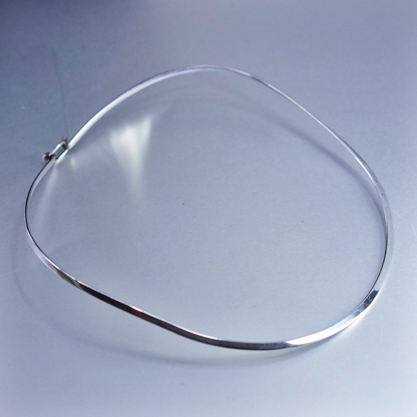 16”, vintage Mexico Sterling 925 silver handmade choker collar necklace