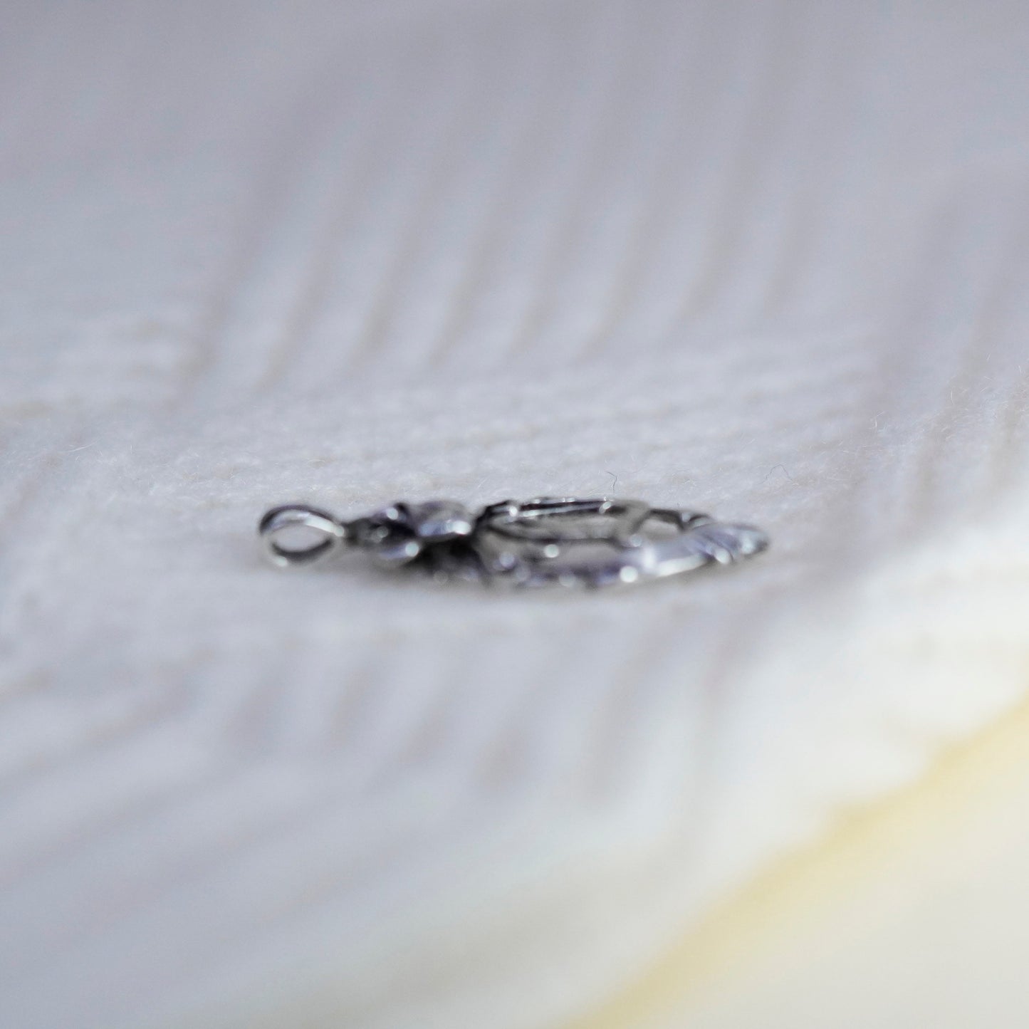 Vintage sterling silver handmade pendant, 925 tag charm w/ letter “L” engraved