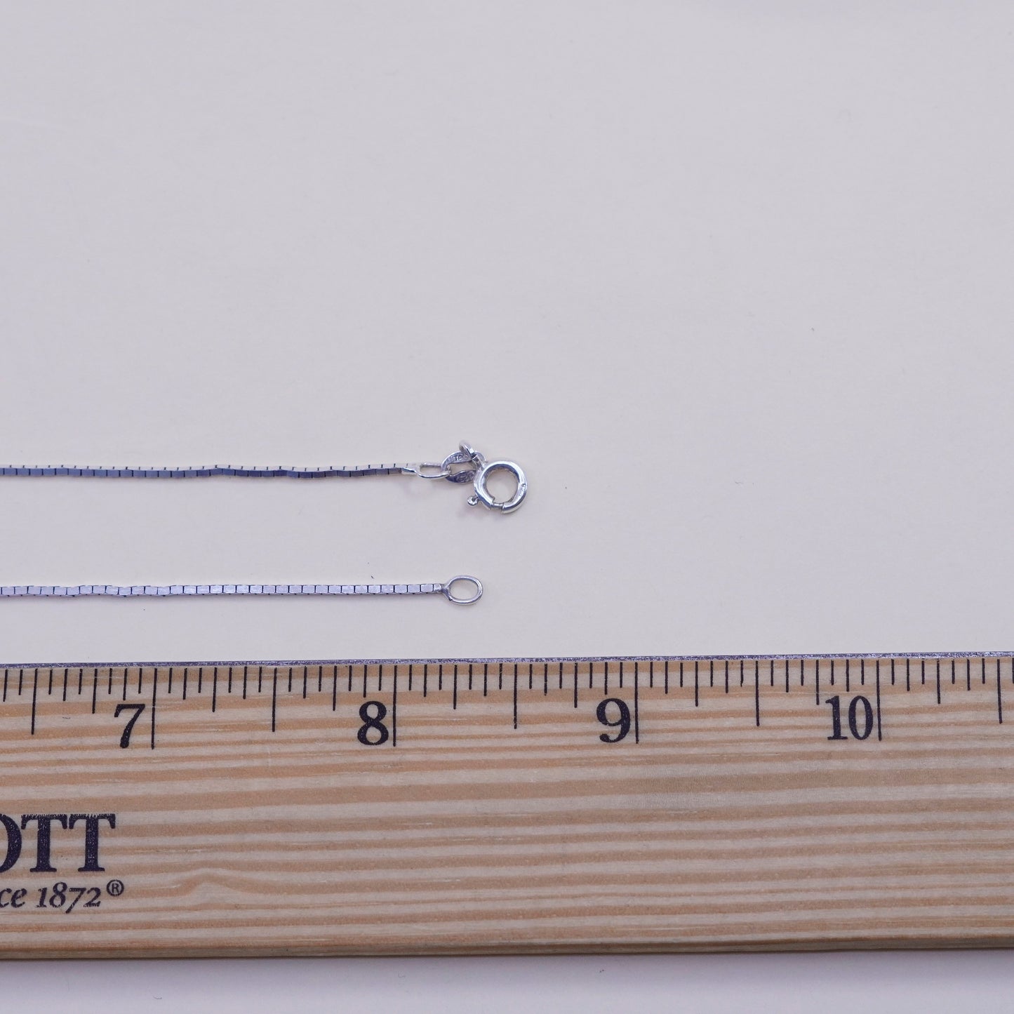 18”, 1mm, Vintage sterling silver square snake chain, Italy 925 necklace