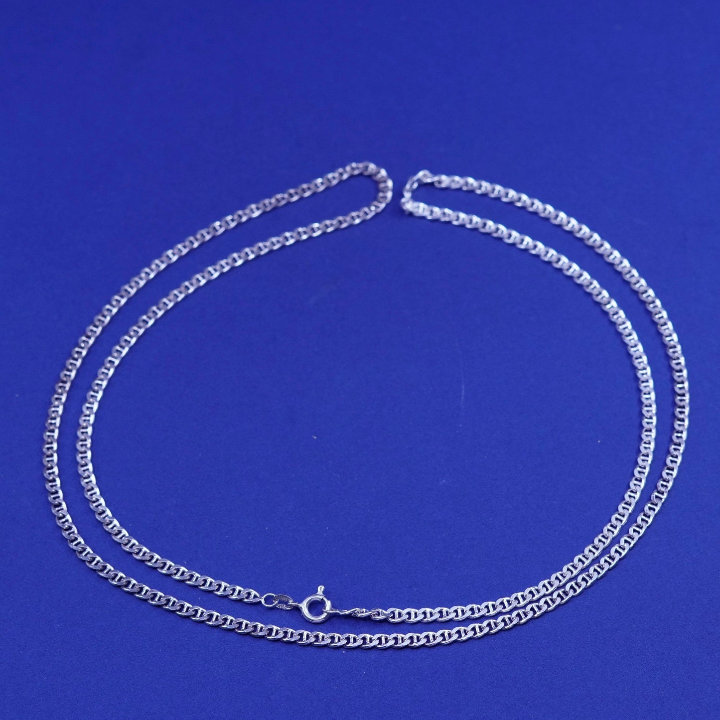 30”, 3mm, vintage Sterling silver handmade necklace, 925 anchor link chain,