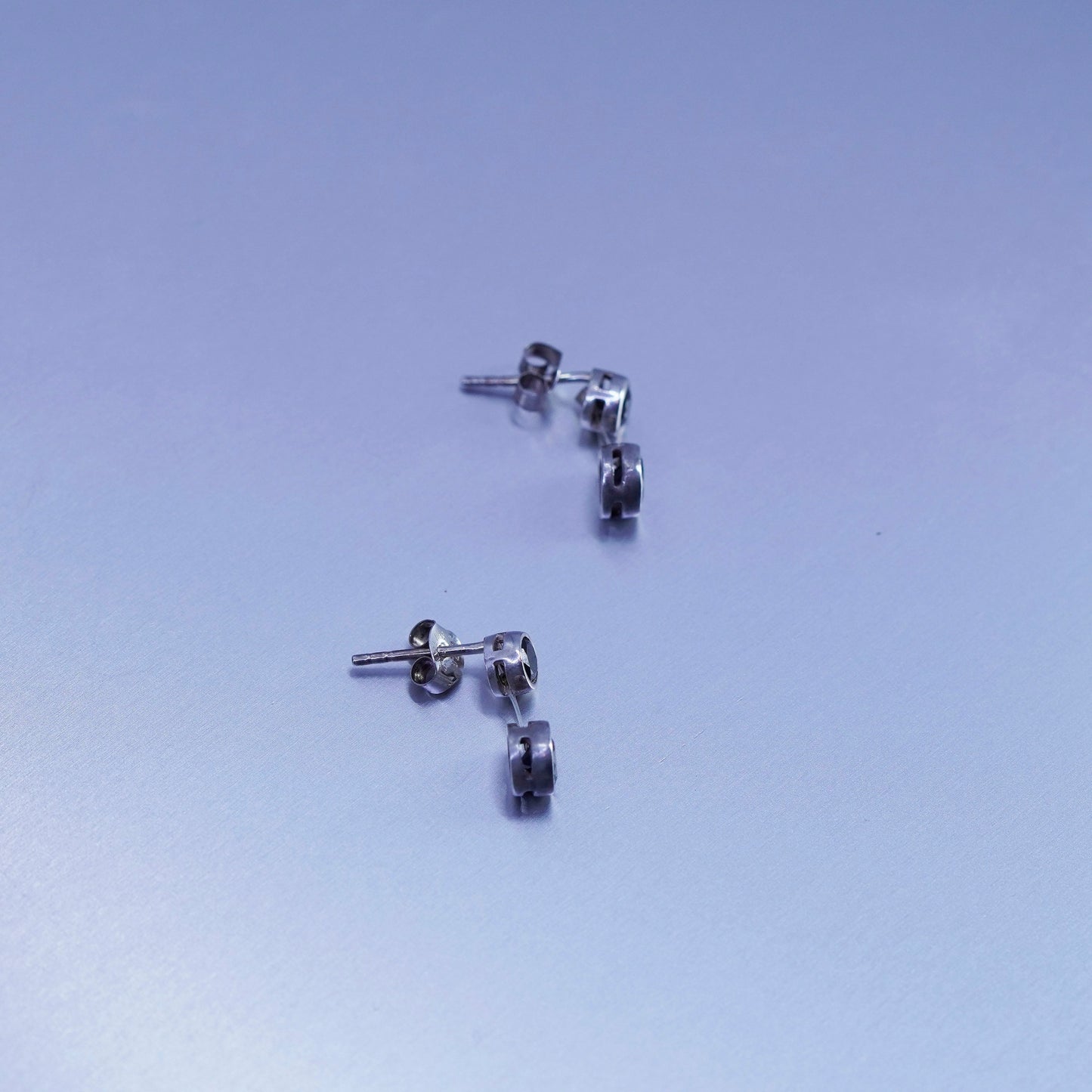 Vintage Sterling 925 silver handmade earrings with hematite