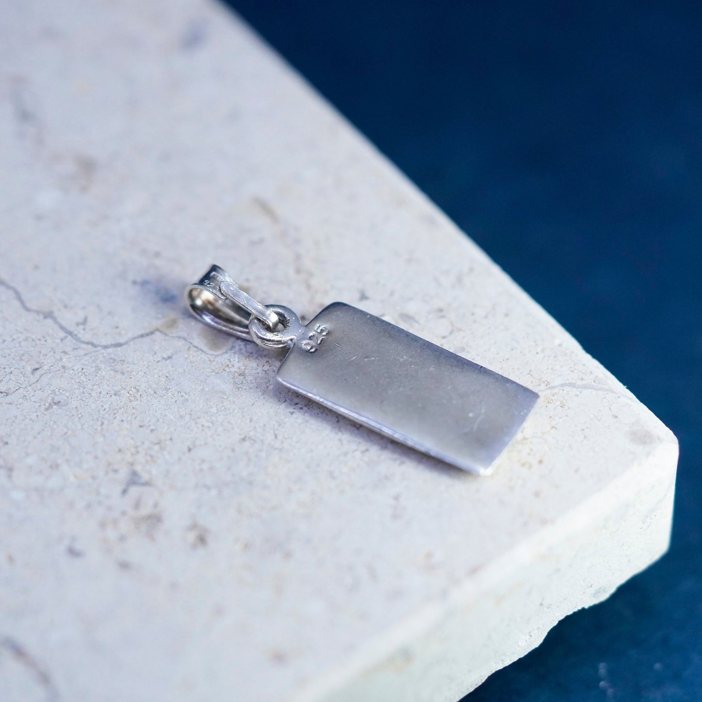 Vintage Sterling silver 925 handmade pendant with mother of pearl inlay