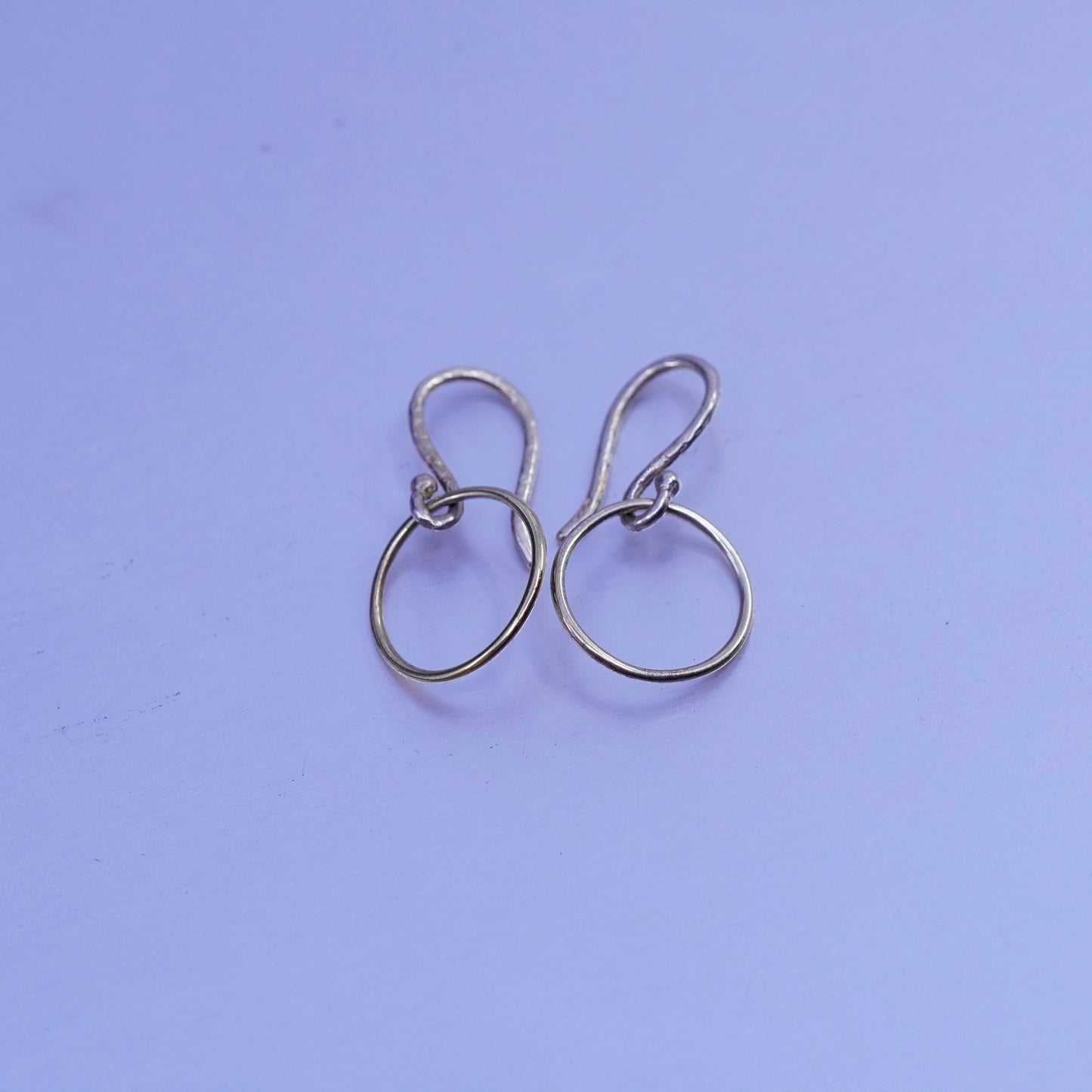 Vintage vermeil gold filled Sterling 925 silver infinity circle earrings