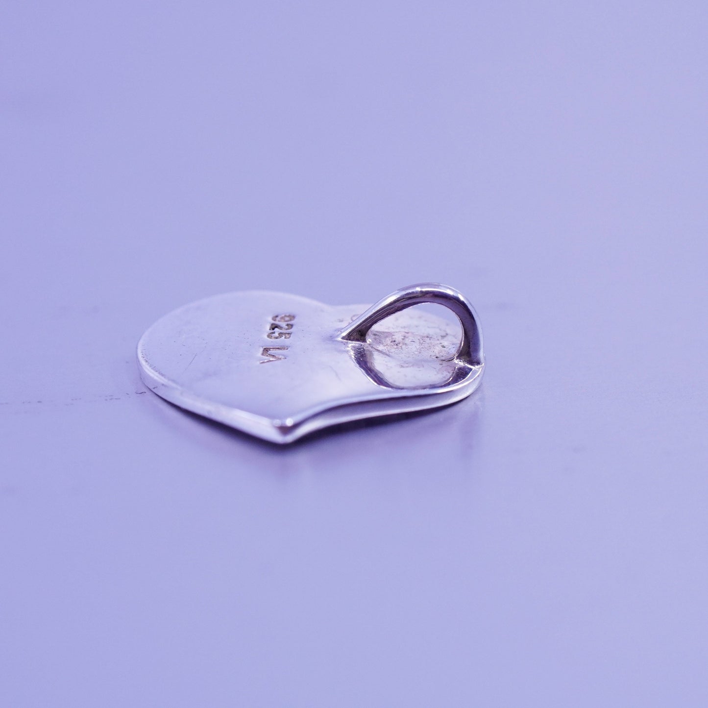 sterling 925 silver heart pendant “the less we see with our eyes more we see