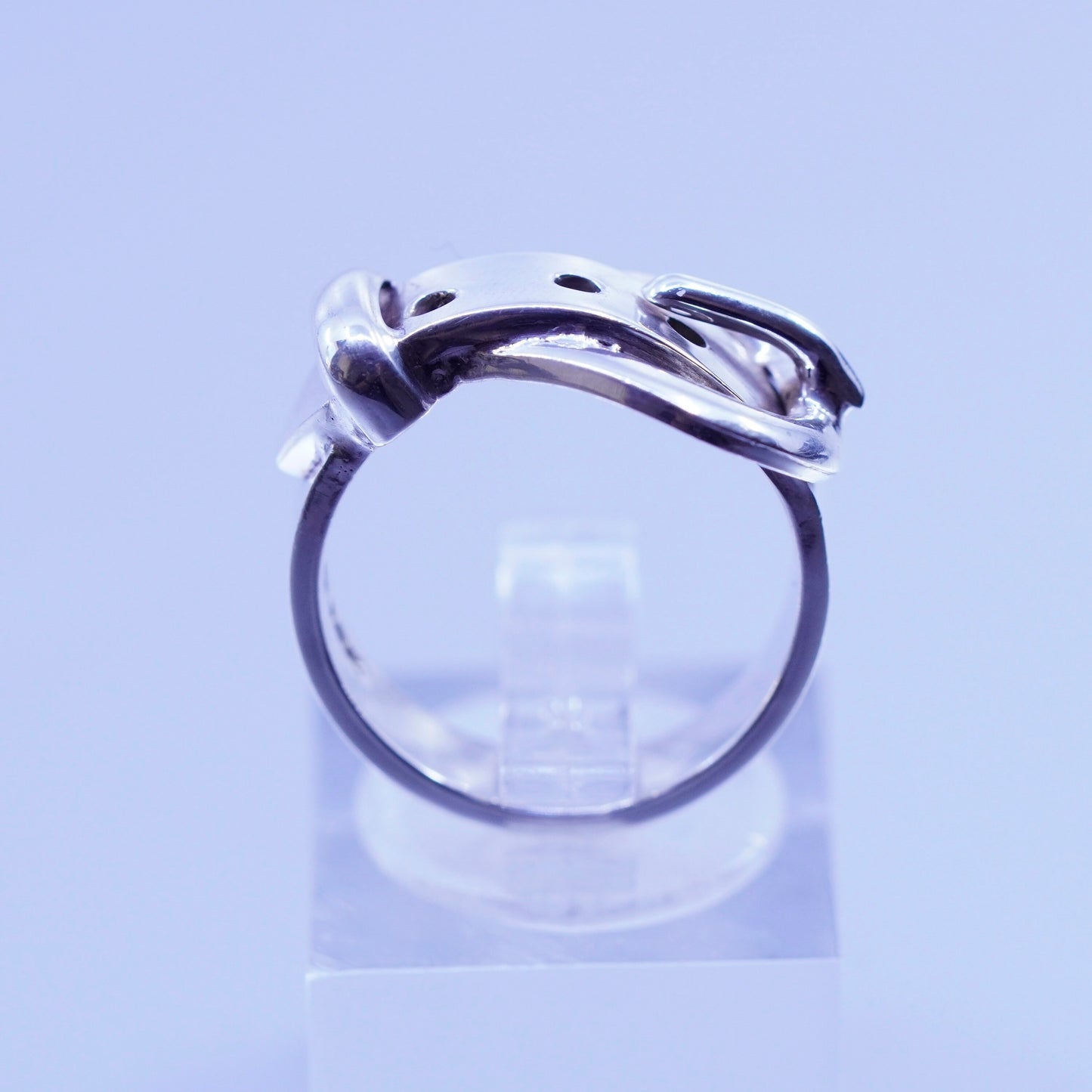 Size 6, vintage Sterling 925 silver handmade ring, belt band