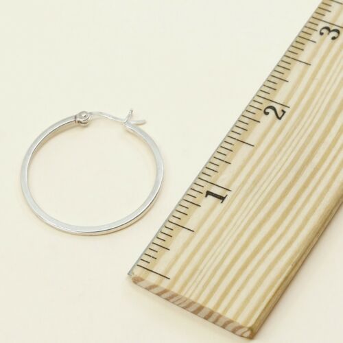1.25”, Vtg Sterling Silver Hoops, Italy 925 silver, elegant earrings, Huggie