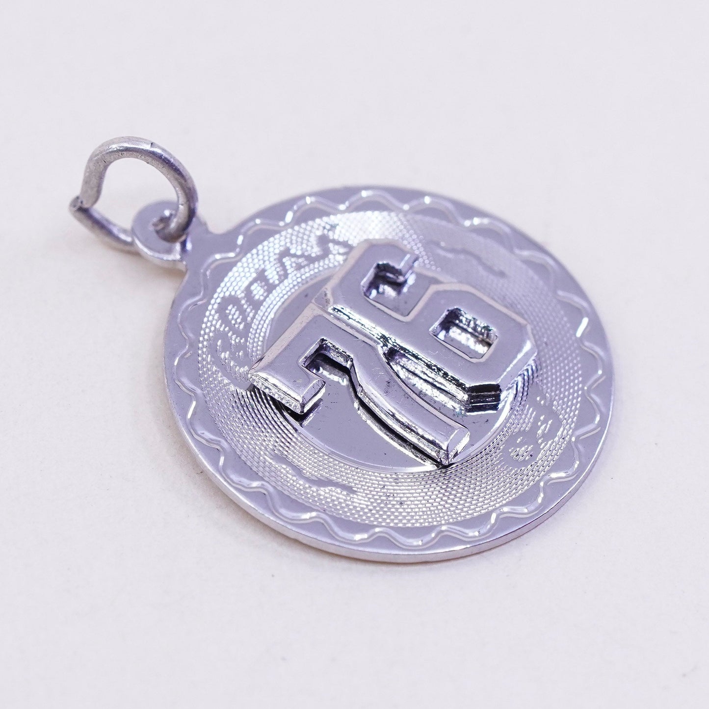 Vintage sterling handmade pendant, 925 number 76 tag