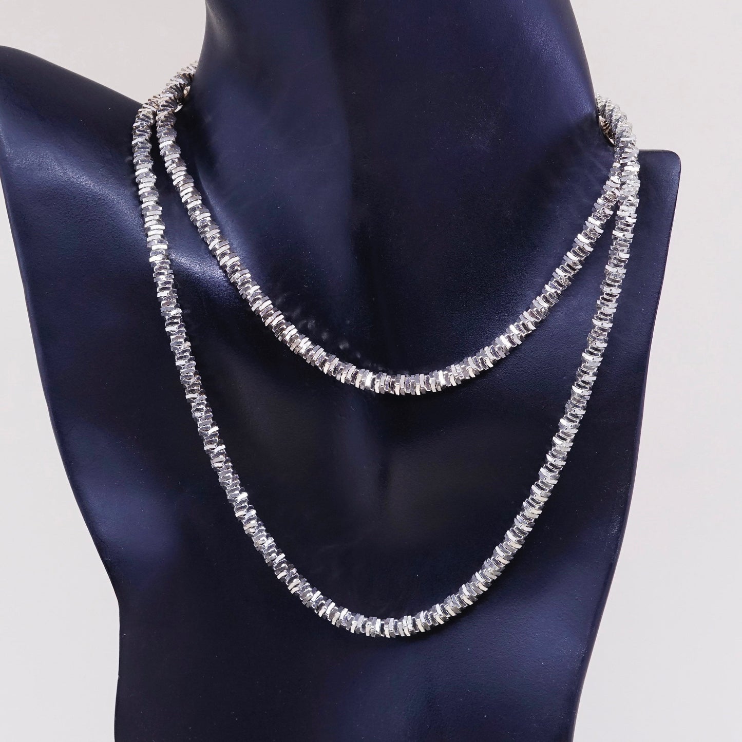 30”, 5mm, VTG Italy Milor sterling silver Italy 925 Nugget bold chain, necklace