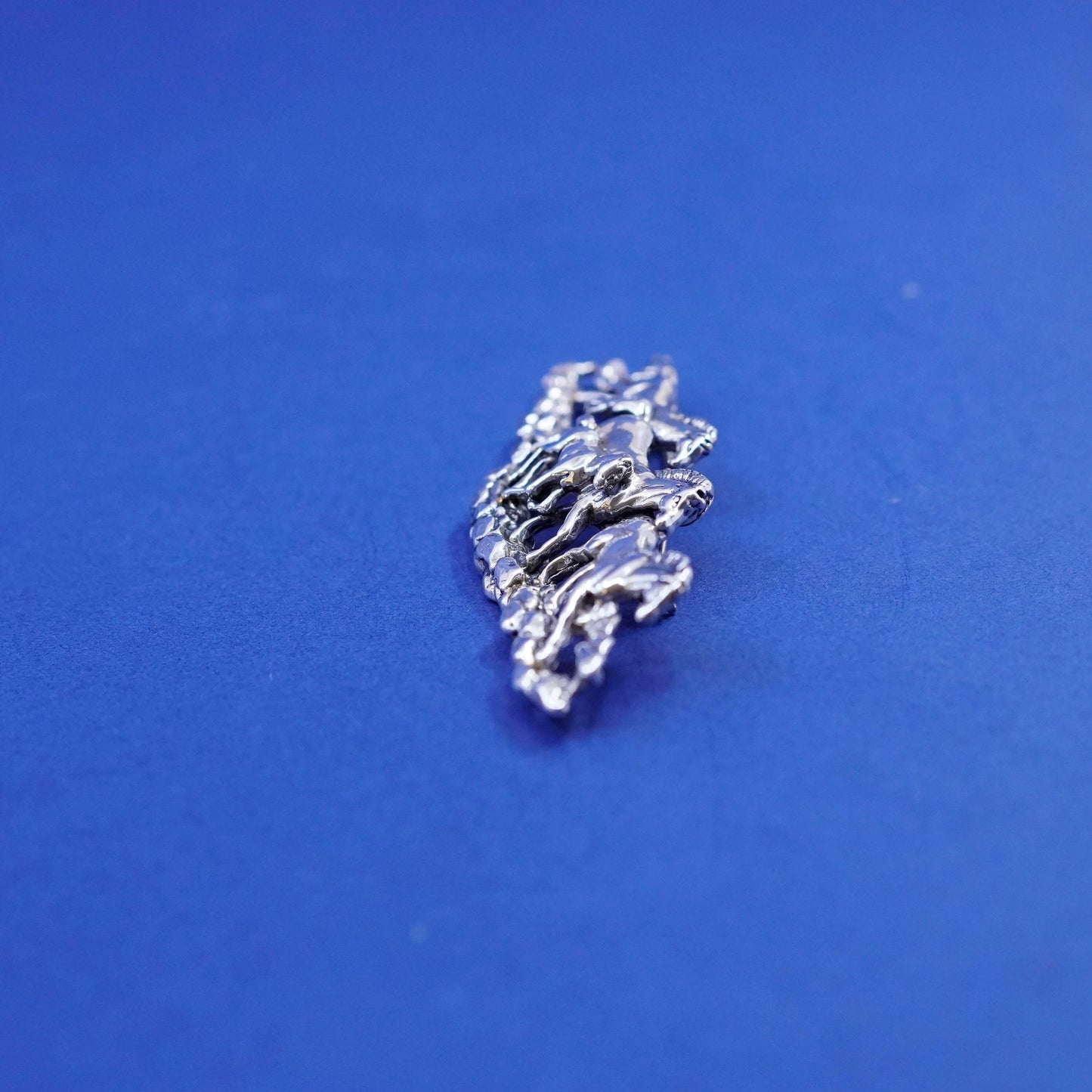 Silver Cloud Inc Sterling silver handmade brooch, 925 running horse pony pin
