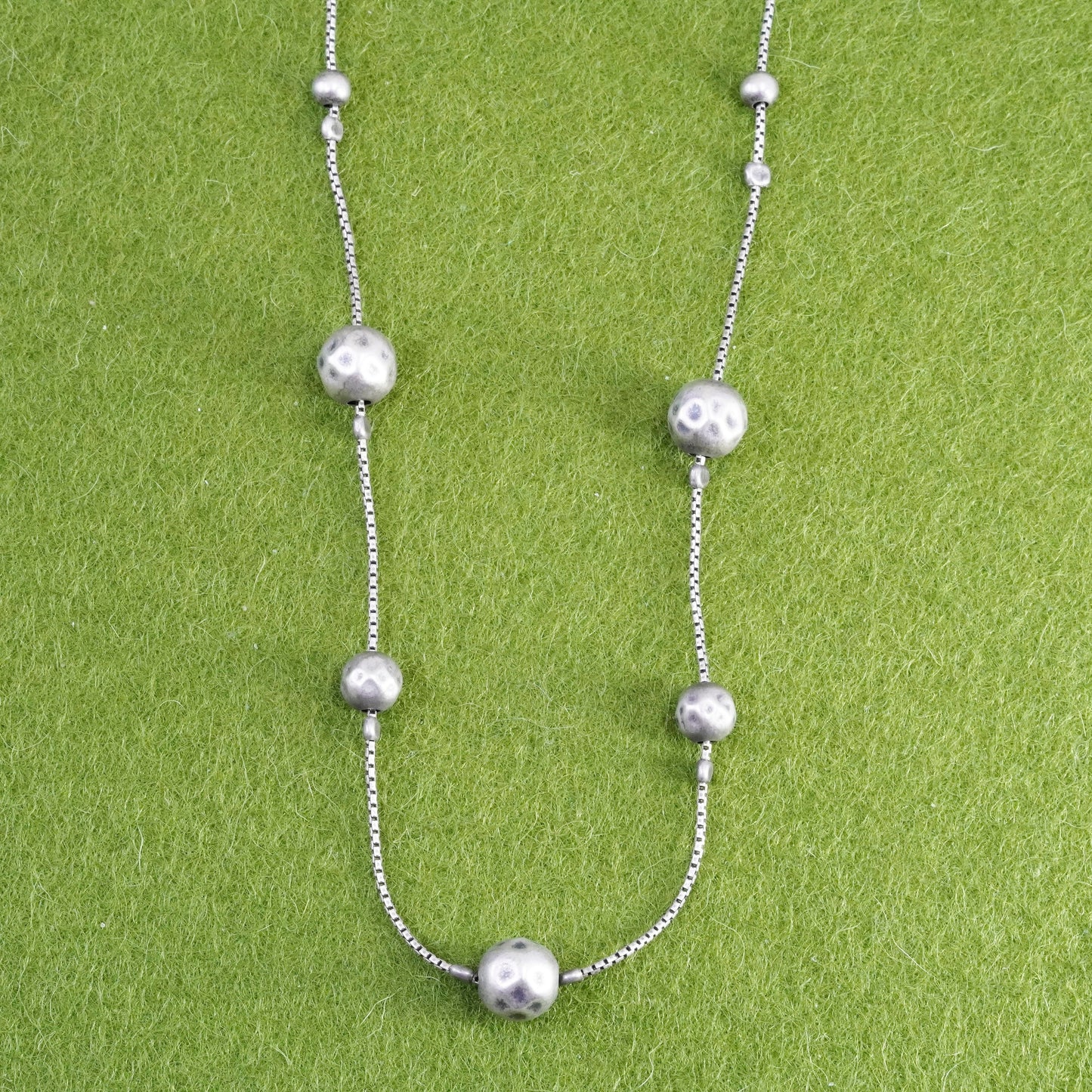 16”, vintage Silpada 925 sterling silver Necklace, snake chain with beads