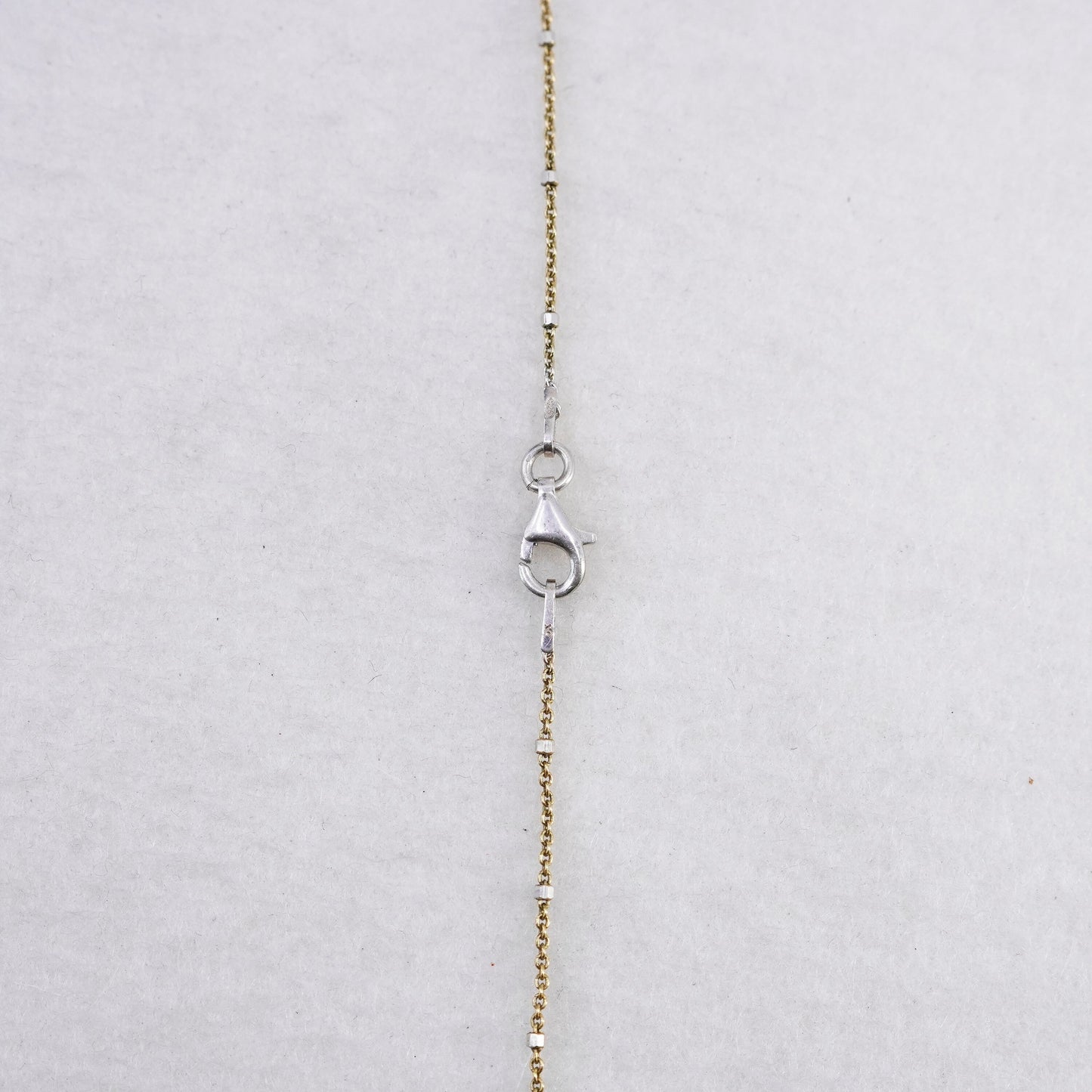 16”, Italy vermeil gold over Sterling 925 silver circle chain necklace beads