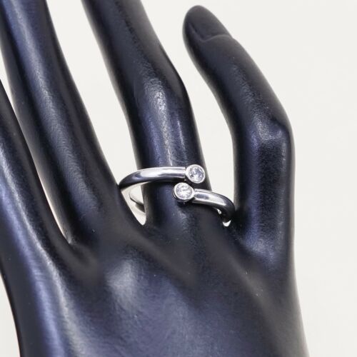 Sz 8.5, Vtg Sterling Ring, 925 Silver Handmade Engagement Band Ring W/ CZ,