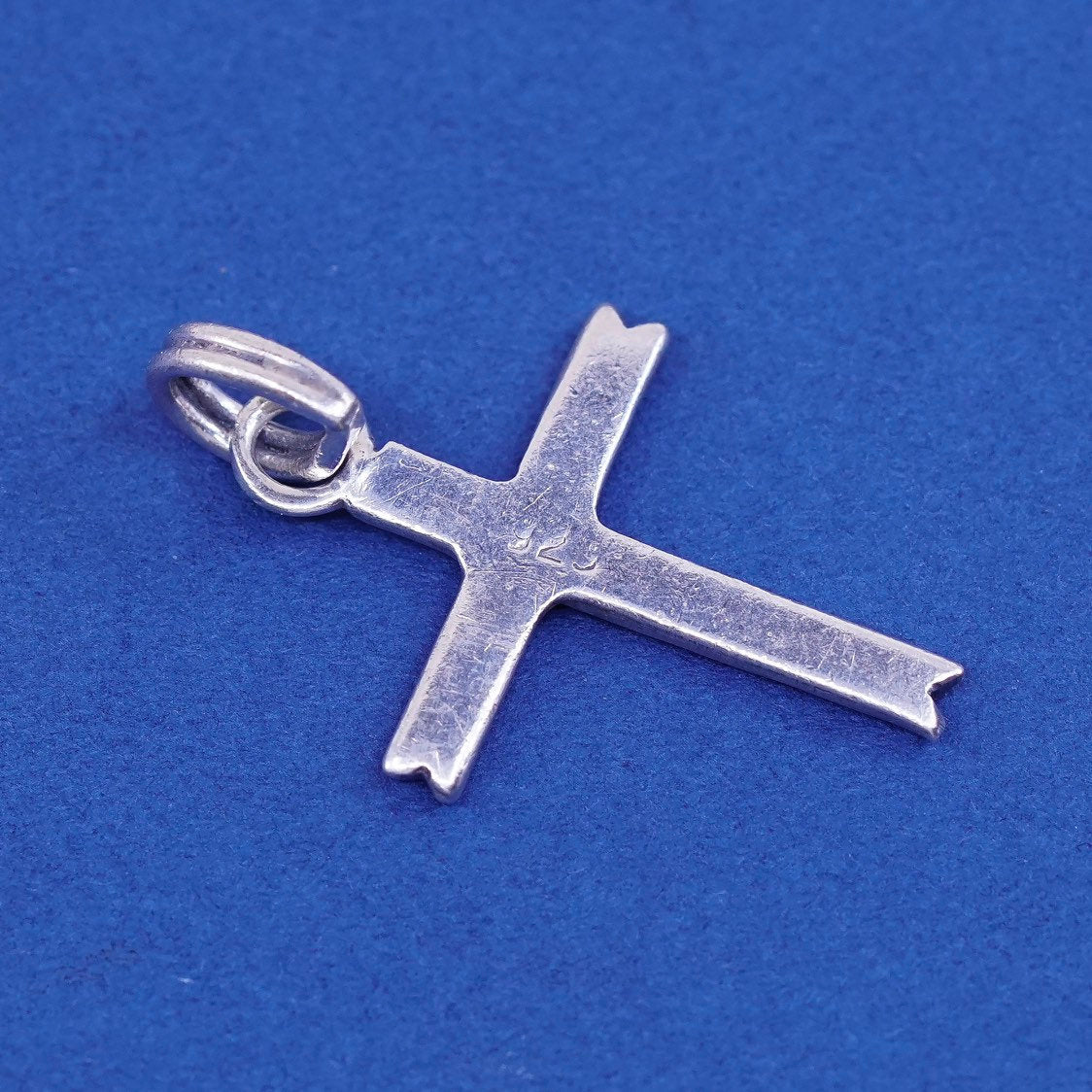 vtg Sterling silver Handmade charm, 925 cross pendant