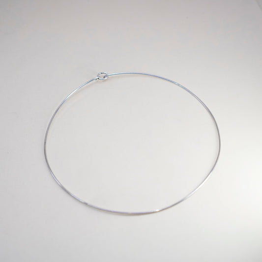13”, Vintage Sterling 925 silver handmade choker collar necklace