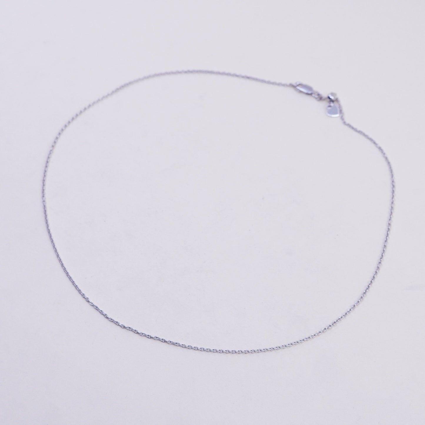 Adjustable 18”, 1mm, Vintage Sterling silver Italy 925 circle chain, necklace