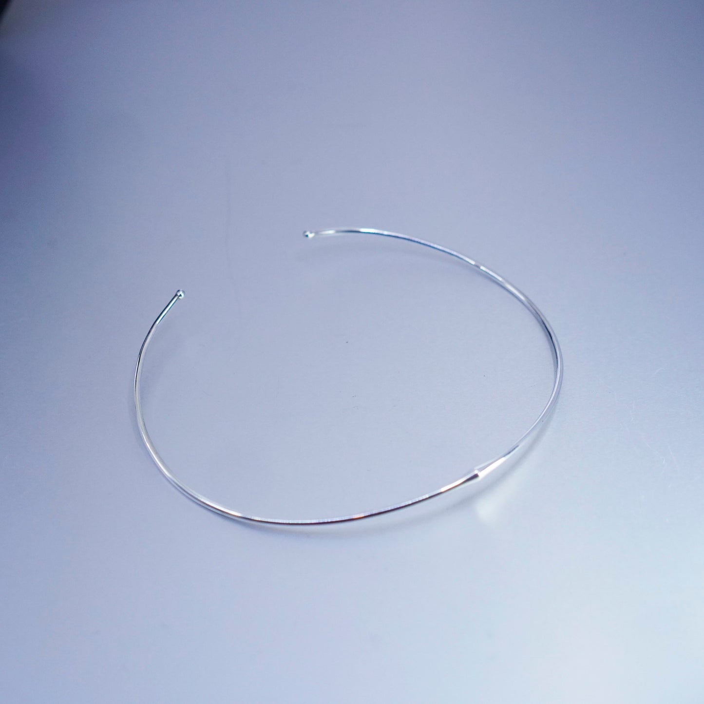 15”, vintage Ed Levin Sterling 925 silver handmade choker collar necklace