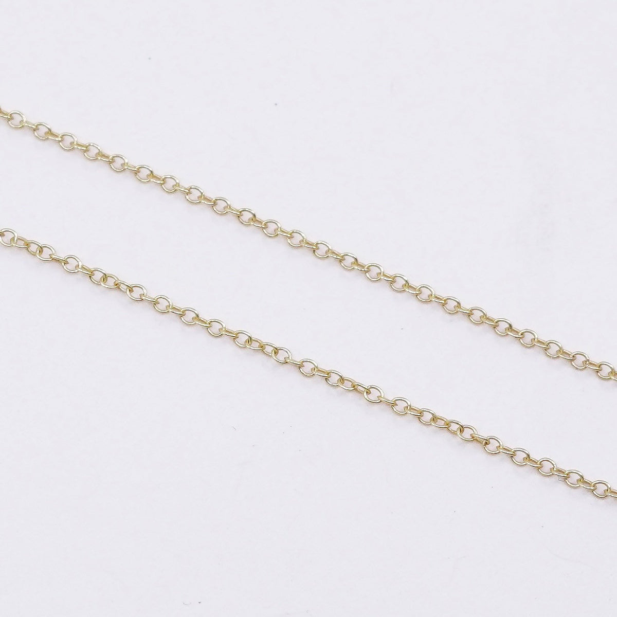 18”, 1mm, vintage vermeil gold over Sterling silver necklace, 925 circle chain